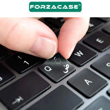 Forzacase Arapça Arabic Q Klavye Etiketi Laptop Macbook PC Harf Sticker Çıkartma - FC757