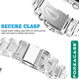 Forzacase Xiaomi Watch S1 - Watch S1 Active ile uyumlu Transparan Şeffaf Baklalı Kordon Kayış FC763