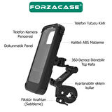 Forzacase Bisiklet Motosiklet Scooter için Gidon Uyumlu Önü Kapalı Su Geçirmez Telefon Tutucu FC780