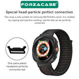 Forzacase Samsung Galaxy Watch 7 Ultra için Esnek Hasır Örgü Kordon Kayış - FC782