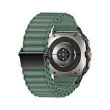 Forzacase Samsung Galaxy Watch 7 Ultra için Metal Tokalı Esnek Hasır Örgü Kordon Kayış - FC783
