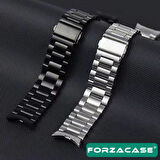 Forzacase Samsung Galaxy Watch 7 40mm ile uyumlu Metal Baklalı Kordon Kayış - FC790