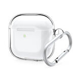 Forzacase Airpods 4 uyumlu Şeffaf Anahtar Askılıklı Bluetooth Kulaklık Kılıfı - FC792