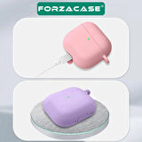 Forzacase Airpods 4 ile uyumlu Anahtar Askılıklı Bluetooth Kulaklık Kılıfı - FC793 Lacivert