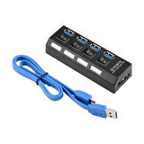 Forzacase Işıklı Düğmeli 4 Port USB 3.0 Port Çoğaltıcı Hub Switch - FC800
