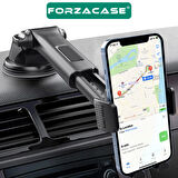 Forzacase 360 Derece Döner Araç İçi Torpido ve Cam Vantuzlu Telefon Tutucu - FC804