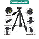 Forzacase 136 cm Profesyonel Kamera DSLR Telefon Tutuculu Çantalı Tripod - FC812