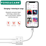 Forzacase iPhone Telefonlar ile uyumlu Kontrol Tuşlu Lightning Şarj ve 3.5mm Kulaklık Çevirici FC846