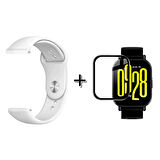 Forzacase Xiaomi Redmi Watch 5 Lite ile uyumlu Silikon Kordon Kayış + Ekran Koruma Filmi - FC875