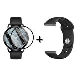 Forzacase Xiaomi Watch S3 ile uyumlu Silikon Kordon Kayış + Ekran Koruma Filmi - FC875