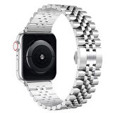 Forzacase Apple Watch 9 45mm ile uyumlu Rolex Tasarım Metal Kordon Kayış - FC878
