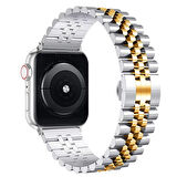 Forzacase Apple Watch 9 45mm ile uyumlu Rolex Tasarım Metal Kordon Kayış - FC878