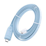 Forzacase 1.8mt Type-C Cisco Seri Yönlendirici USB’den RJ45’e Çeviren Konsol Kablosu Mavi - FC882