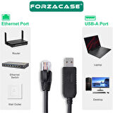 Forzacase USB Bağlantılı Ethernet Kablosu USB 2.0 RJ45 İnternet Ethernet Kablosu 1.5 metre - FC885