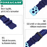 Forzacase TCL Movetime MT43AX Akıllı Çocuk Saat ile uyumlu Çift Renk Şık Silikon Kordon Kayış FC891