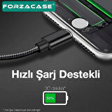 Forzacase 60W 3A Type-C to Type-C Çevirici Şarj ve Data Kablosu 20cm - FC892