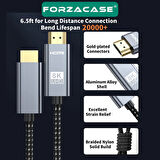 Forzacase DP to DP Kablo 8K 60hz / 4K 120hz Görüntü Aktarıcı Kablo 2 metre - FC895