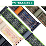 Forzacase Apple Watch Ultra 49mm ile uyumlu Hasır Örgü Cırtlı Kordon Kayış - FC909
