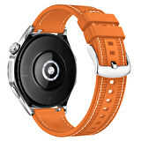 Forzacase 22mm Akıllı Saatler ile uyumlu Dikişli Kumaş Görünüm Silikon Kordon Kayış - FC910
