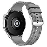 Forzacase Huawei Watch GT2 Pro 46mm ile uyumlu Dikişli Kumaş Görünüm Silikon Kordon Kayış - FC910