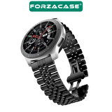 Forzacase Huawei Watch GT 6 Pro 46mm ile uyumlu Rolex Tasarım Metal Kordon Kayış - FC925