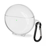 Forzacase Huawei Freebuds 7i ile uyumlu Şeffaf Anahtar Askılıklı Bluetooth Kulaklık Kılıfı - FC927