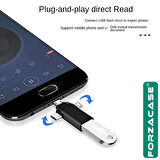 Forzacase Micro USB Type-C Lightning to 4in1 OTG USB Çevirci Kamera Flash Bellek Adaptör - FC930