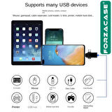 Forzacase Micro USB Type-C Lightning to 4in1 OTG USB Çevirci Kamera Flash Bellek Adaptör - FC930