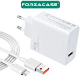 Forzacase Tabletler için Hızlı Şarj Destekli 67W Type-C USB Şarj Cihazı Adaptör + Kablo Set - FC996