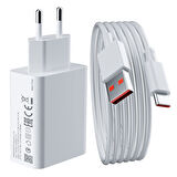 Forzacase Xiaomi - Redmi - Mi ile uyumlu Hızlı Şarj Destekli 67W Type-C USB Şarj Cihazı Seti - FC996