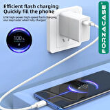 Forzacase Xiaomi - Redmi - Mi ile uyumlu Hızlı Şarj Destekli 67W Type-C USB Şarj Cihazı Seti - FC996