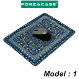 Forzacase Halı Desenli Kaydırmaz Silikon Tabanlı Mat Mouse Pad 30x25cm Model 1 - FC998