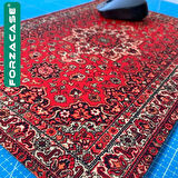 Forzacase Halı Desenli Kaydırmaz Silikon Tabanlı Mat Mouse Pad 30x25cm Model 1 - FC998