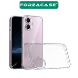 Forzacase iPhone 16 ile uyumlu Clean Serisi İnce Tasarım Sert Plastik Şeffaf Kılıf