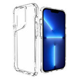 Forzacase iPhone 14 Pro ile uyumlu Gladia Serisi Kamera Köşe Korumalı Sert Plastik Şeffaf Kılıf