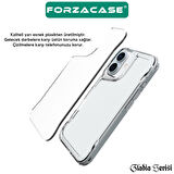 Forzacase iPhone 14 Pro ile uyumlu Gladia Serisi Kamera Köşe Korumalı Sert Plastik Şeffaf Kılıf
