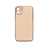 Forzacase iPhone 11 uyumlu Luxury Serisi Altın Çerçeveli Silikon Kılıf