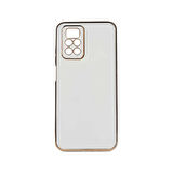 Forzacase Xiaomi Redmi Note 11 Pro 5G uyumlu Luxury Serisi Altın Çerçeveli Silikon Kılıf
