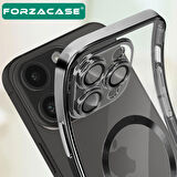 Forzacase iPhone 15 Plus ile uyumlu Vision Serisi Magsafe Wireless Şarj Özellikli Silikon Kılıf
