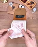 Hakiki Deri Pratik Cüzdan – Hızlı Erişimli – Taba | 2142