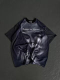 FD GİYİM Unisex Bisiklet Yaka Baskılı Oversize T-Shirt - Siyah