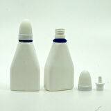 50 ADET BOŞ PLASTİK DAMLALIK, 35 ML, ÜÇGEN MODEL, BEYAZ