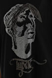FD GİYİM Unisex Taş Desenli Oversize T-Shirt - Siyah