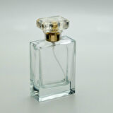 20 ADET BOŞ CAM PARFÜM ŞİŞE, 50 ML, DOLGULU KARE MODEL, ŞEFFAF