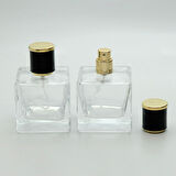 20 ADET BOŞ CAM PARFÜM ŞİŞE, 80 ML, DOLGULU KÜP MODEL, ŞEFFAF