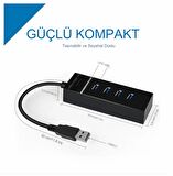  4 Port USB 3.0 Hub Bilgisayar Çoklayıcı Tüm Cihazlara Uyumlu