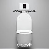 Creavit Free Beyaz Kanallı Asma Klozet FE320, Creavit Free Duck Duroplast Yavaş Kapak