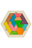 Ahşap Geometrik Şekiller 12 Parçalı Puzzle