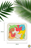 Ahşap Renkli Kuşlar 12 Parçalı Puzzle