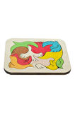 Ahşap Renkli Kuşlar 12 Parçalı Puzzle